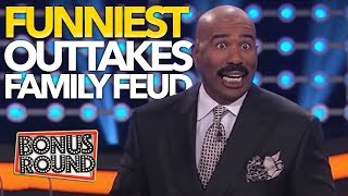 FUNNIEST OUTTAKES On Celebrity Family Feud! Some Answers Stump Steve Harvey! Bonus Round