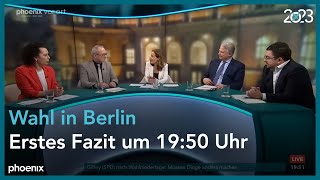 Berlin-Wahl: Erstes Fazit um 19.50 Uhr am 12.02.23