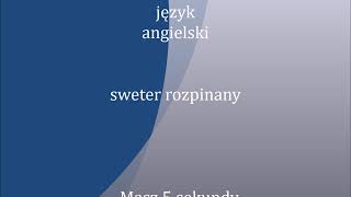 sweter rozpinany | polski - angielski