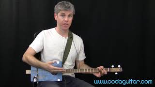 Cigar Box Guitar - 12 Bar Blues, Straight Vs Swung Grooves