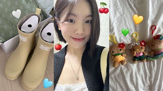 NEW레인부츠 언박싱🎀귀여운 태닝키티..🤍그리고 일주일에 집들이 2번 해치우기!