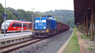 204 033-9  mit Kohlezug nach Cranzahl. Ausfahrt  Annaberg-Buchholz Unt. Bf. 16. August 2011