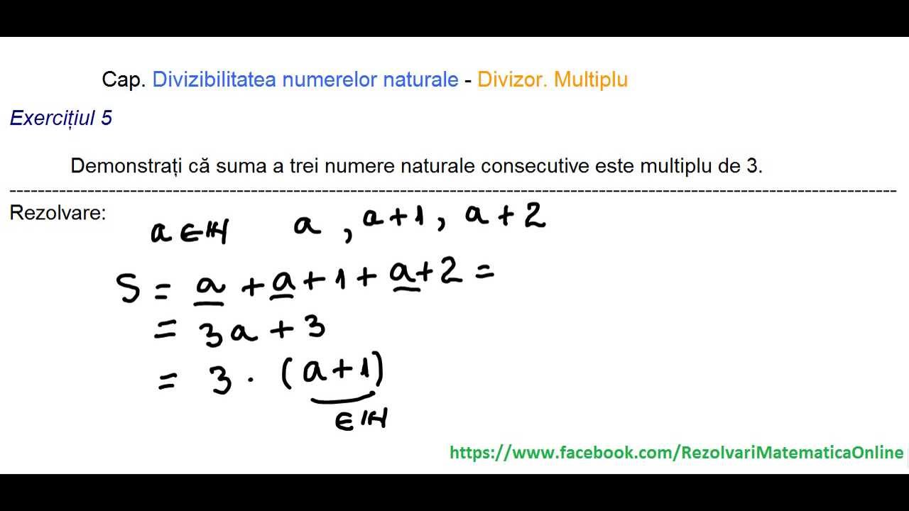 Divizibilitatea Numerelor Naturale Clasa 6 Exercitii Rezolvate