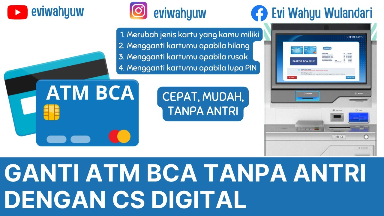 CS DIGITAL BCA GANTI KARTU ATM TANPA ANTRI GAK SAMPEK 5 MENIT JADI ...