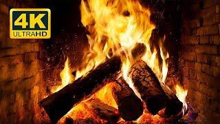 🔥 Fireplace 4K UHD! Fireplace with Crackling Fire Sounds. Fireplace Ambience