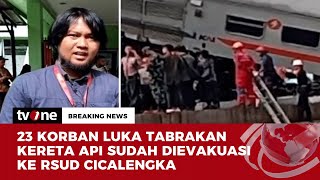 Korban Luka Kecelakaan Kereta Api di Bandung Dievakuasi Ke RSUD Cicalengka | Breaking News tvOne