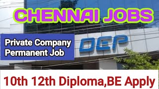 Chennai Job 10th 12th Required | Chennai jobs openings @2021