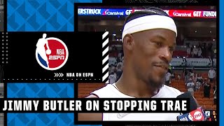 Jimmy Butler discusses Heat making things difficult for Trae Young | NBA on ESPN