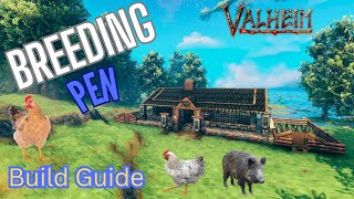 Valheim: How To Build A Breeding Pen (Chicken Coop + Boar Pen) | Build Guide.