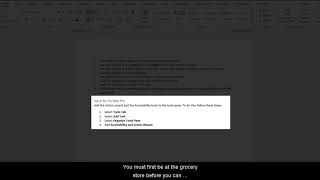 Word Accessibility - Lists