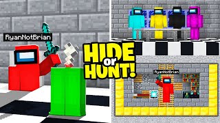 Minecraft Secret Bases on Among Us Map! (Hide or Hunt)