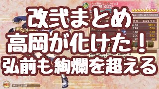 【城プロRE】改弐まとめ、高岡が大化け！無限黄泉計略や、伏兵大量生産が可能に！？玄人向けではある 弘前は絢爛弘前超えてますよね？バグが治れば完全に超える 聚楽第は純強化で良い 御城プロジェクト