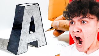 How To Draw 3D ART On Paper (LIFE HACKS)