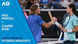 Max Purcell v Casper Ruud Extended Highlights | Australian Open 2024 Second Round