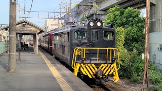 【警笛あり】秩父鉄道デキ200形デキ201号機 12系客車4両 C58形蒸気機関車363号機 上熊谷駅 通過シーン