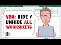 Excel VBA -  Hide Unhide ALL Worksheets
