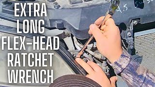 Ratchet Wrench | DEKOPRO Extra Long Flex-Head Ratcheting Wrench