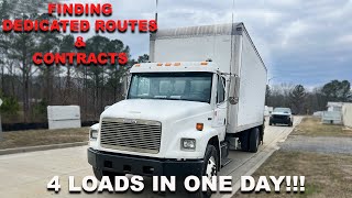 How To Find CONTRACTS And DEDICATED ROUTES For Your BOX TRUCK In 2023 | 4 LOADS IN ONE DAY!