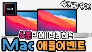 6분만에 정리하는 Mac 애플이벤트 | NEW 맥북 에어 프로 맥미니 | 애플 실리콘 M1칩