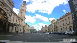 BALLARAT,  4K Driving through the city.  (Australia, Victoria)