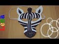 Zebra Maske basteln - how to make Zebra Mask DIY - как сделать маску зебры