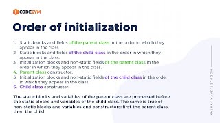 Java Initialization order | CodeGym University Course