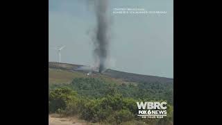 Fire tornado rips through raging wildfire in Portugal