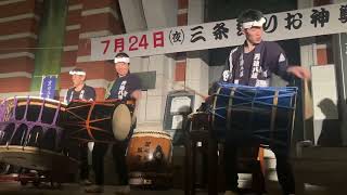 感動！丹波八坂太鼓保存会　三条通お神輿祭り　祇園祭　還幸祭