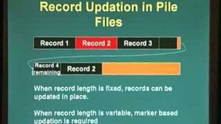 Lecture - 10 Storage Structures