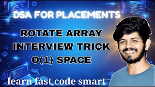 Rotate Array in Python | O(1) Space Interview Trick | DSA Coding