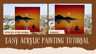 PAINT WITH ME / Beginner's Guide: Step-by-Step Acrylic Painting Tutorial / Easy Landscape Painting