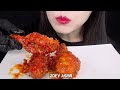 咀嚼音 辛いヤンニョムチキン チーズボールを食べる モッパン zoey asmr