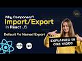 Import And Export Component In React🚀🔥 Explained  | Default vs Named Export | React Js 19 Tutorial