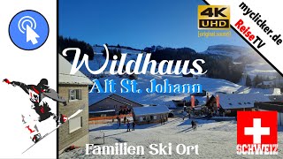 Wildhaus Alt St. Johann Schweiz one day 4k uhd dji vuze real original sound Winter Familienskiort