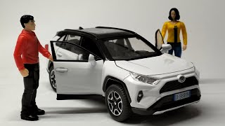 Unboxing Toyota RAV4 HYBRID 1:32 Scale Diecast Model #cars #newvideo #toyotacars