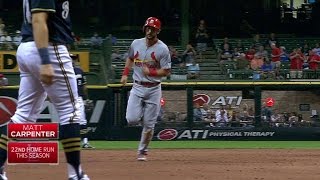 STL@MIL: Carpenter blasts solo homer to center in 3rd