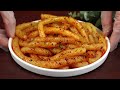 thick potato noodles chewy seasoned garlic potato recipe