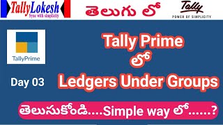 How to Know Groups and Ledgers in Tally Prime Telugu | Online Training |