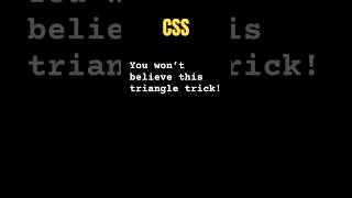 Create Perfect TRIANGLES in CSS — No Shapes, Just Borders!