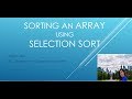 Sorting an Array - Selection Sort | Data Structures | #anjaliluthra