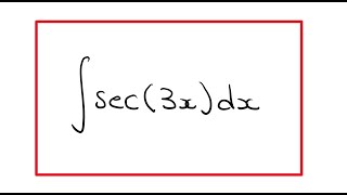 Integral of sec(3x)