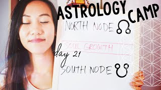 How to Read Your Natal Chart DAY 21 | NORTH NODE vs. SOUTH NODE ASTROLOGY| How to Read a Birth Chart