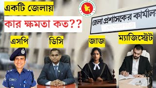 একটি জেলায় কার পাওয়ার কেমন? কার কোন কোন ক্ষেত্রে পাওয়ার আছে? Ekti Jelay Kar Power kemon? #district