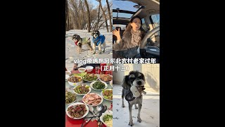 vlog.167｜带俩狗回东北农村过年系列 正月十三  叔叔家聚餐吃饭#狗狗 #vlog #春节假期的生活vlog #记录真实生活 #农村生活