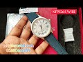 nf9126 s w be white dial blue belt pu leather wrist watch.