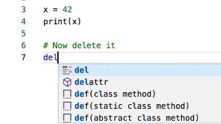 6. Using "del" in Python
