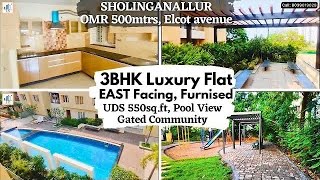 #SHOLINGANALLUR #OnRoad #3Bedroom #EASTfacing #SwimmingPool View #SoldOut #OMR Call:8939019029