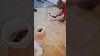 Pose parquet de Versailles / Laying Versailles parquet flooring