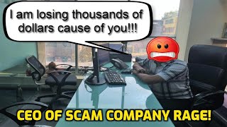 CEO Of Scam Company Rages After Losing Thousands!