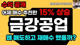 주식 종목 금강공업 수익 공개 우크라이나 재건 관련 뉴스로 상승! 왜 매도했을까?